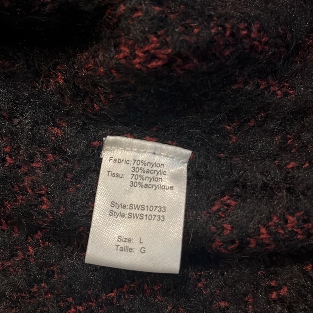 ELAN open cardigan plaid sweater, size large - Picture 3 of 5